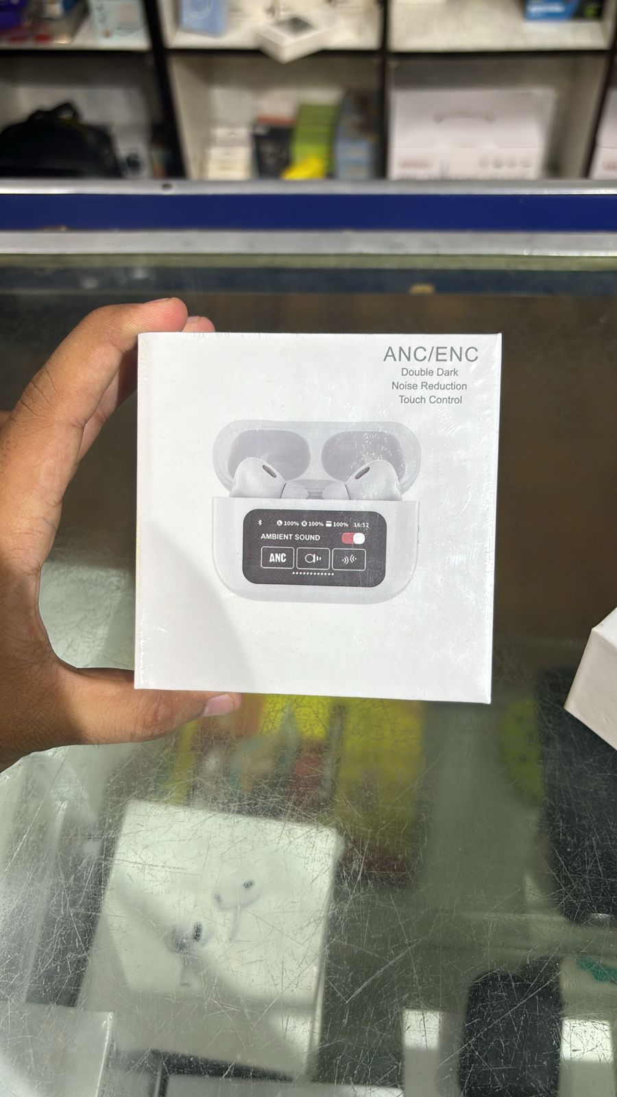 A9 Pro Digital Display Case Airpods  / ANC/ENC Touch Screen Wireless Earbuds