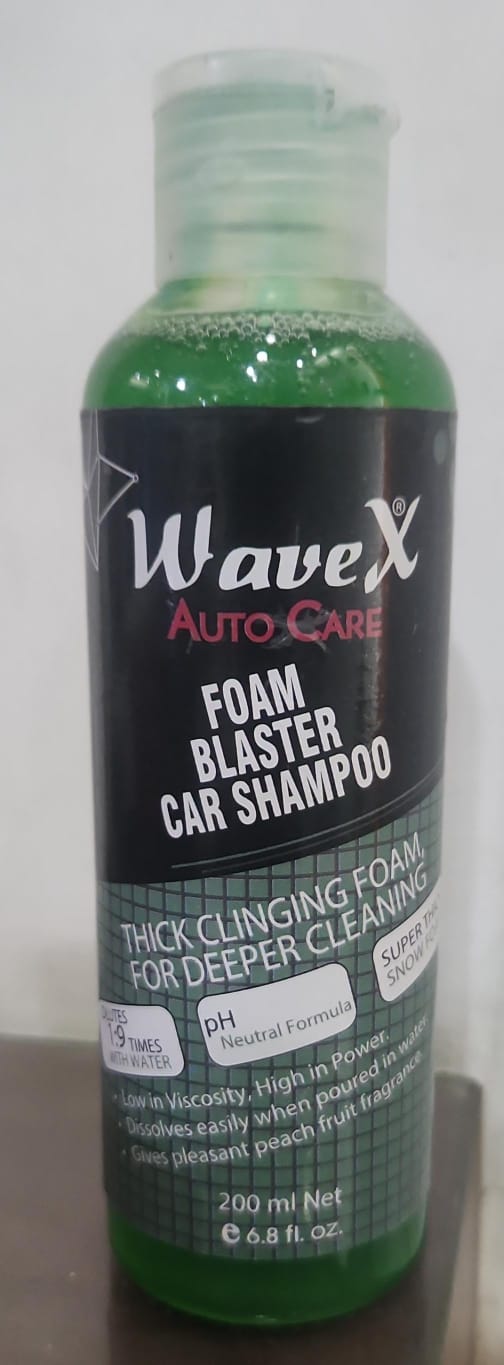 WaveX Auto Care | Wash + Wax Car Shampoo �200ml | Delivers Wet Look &amp; Premium Gloss | Made in Pakistan