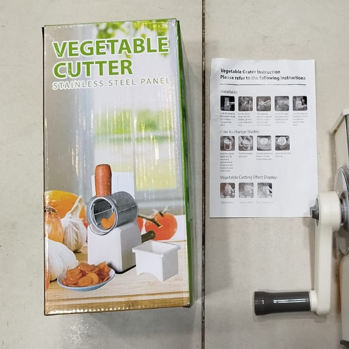 Vegetable Cutter Stainless Steel | Manual Vegetable Cutter Slicer &amp; Grater | Multi-Functional Kitchen Gadget ( Random Color )