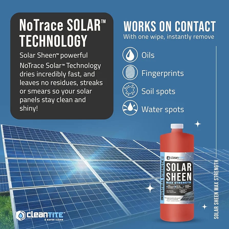 Solar Sheen �Premium 200ml Solar Panel Cleaner | High-Performance, Streak-Free Cleaning Solution for Dust, Dirt, and Residue Removal