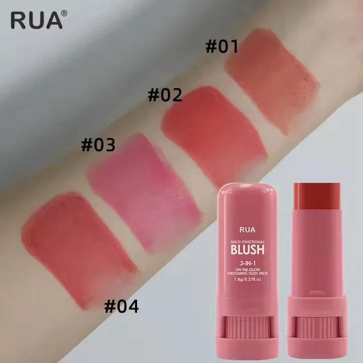 High-Pigment Matte Blush Stick �Long-Lasting, Water-Resistant &amp; Blendable Contour Balm - Random Shades - Pack Of 02