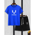 Printed Half Sleeves Cotton Jersey Summer Tracksuit For Boys &amp; Girls T-Shirt &amp; Shorts Gym Sports Outdoor Gaming Tracksuit - M