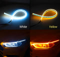 01 Pcs Trending Hub Universal Bike Strip Light �Dual Color Turn Signal (Yellow &amp; White) | Best Quality Strip Light For Motorcycle | Strip Light For Bike