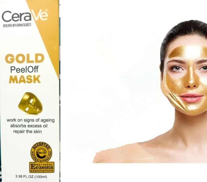 CeraVe Radiant Glow Peel-Off Gold Mask �Deep Cleansing &amp; Brightening Facial Treatment �100ml