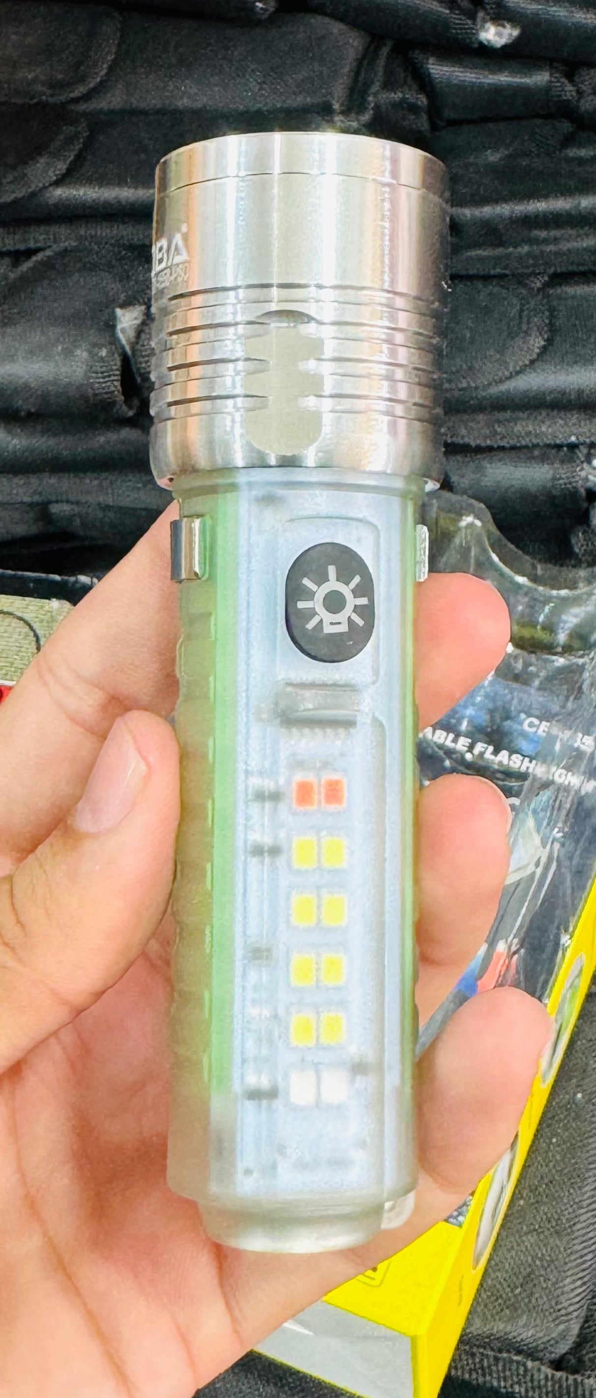Coba Mini LED Torch Light - Coba CB 1658 �Super Bright Handheld Tactical Light? | Multiple Modes | Zoom-able Electric Flashlight for Camping, Hiking &amp; Cycling ( Random Color )