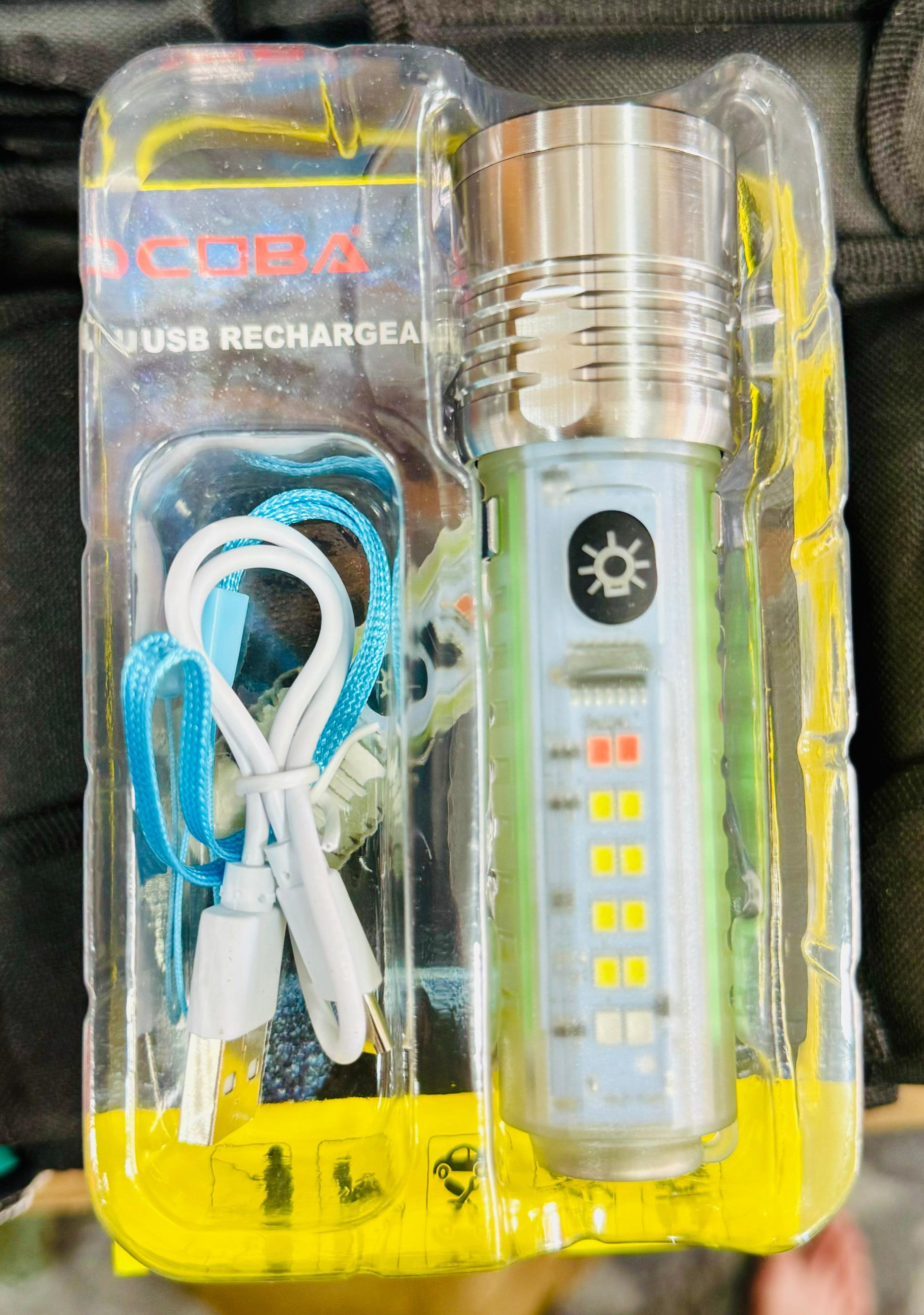 Coba Mini LED Torch Light - Coba CB 1658 �Super Bright Handheld Tactical Light? | Multiple Modes | Zoom-able Electric Flashlight for Camping, Hiking &amp; Cycling ( Random Color )