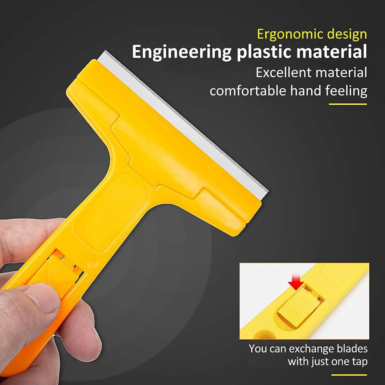 Heavy-Duty Razor Blade Scraper Tool for Removing Labels, Stickers, Caulk, Adhesive &amp; Paint �Multipurpose Cleaning Tool for Glass, Tiles &amp; Smooth Surfaces | Wall Scraper |Scraper With Blade |?