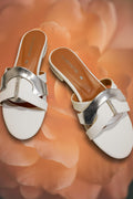 White &amp; Silver Premium Slippers �Elegant Design, Comfy Feel &amp; Stylish Look | Shine with every step �comfort, elegance and class in one perfect pair | Slipper | Slipper For Women (With Box) - 7