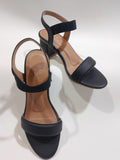 Women's Black Heel Sandals | Open Toe with Comfortable Strap Design �Black - 10