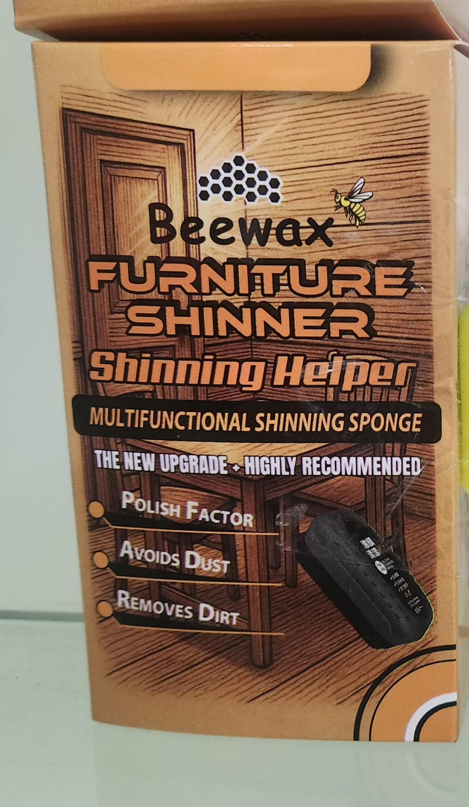 Beeswax Furniture Shiner Sponge �Wood Polish &amp; Cleaner for a Natural Shine