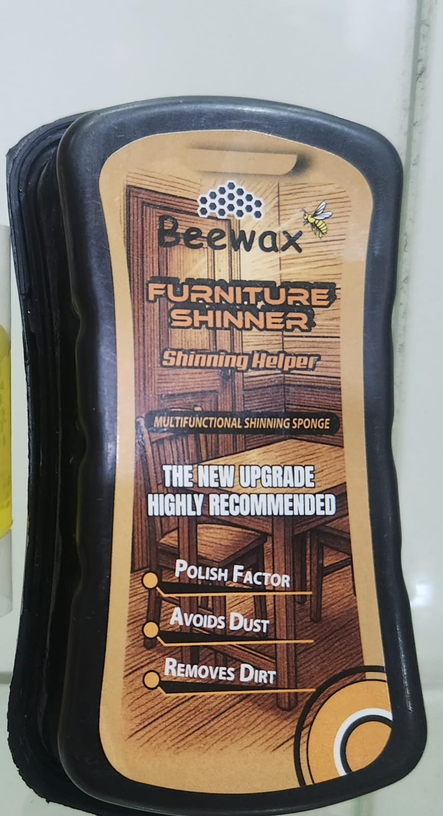 Beeswax Furniture Shiner Sponge �Wood Polish &amp; Cleaner for a Natural Shine