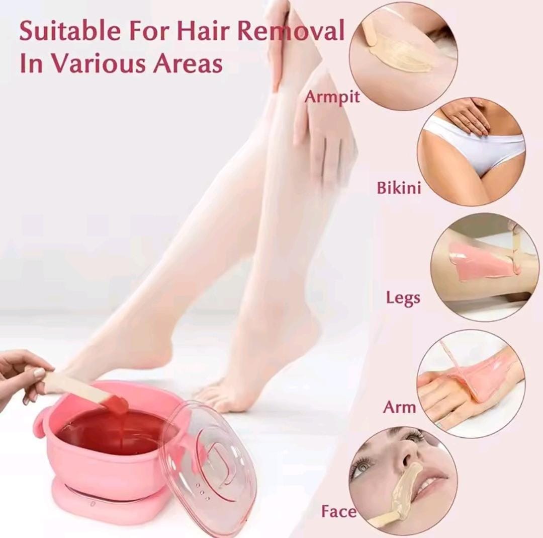 Portable Foldable 400ML Silicone Wax Warmer �Travel-Friendly Hair Removal Heater for Body &amp; Spa Use |Random Color