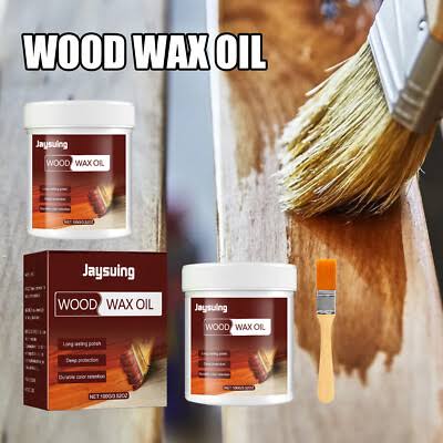 Wood Wax Oil for Furniture �Natural Finish &amp; Deep Wood Nourishment With Bursh 100gm