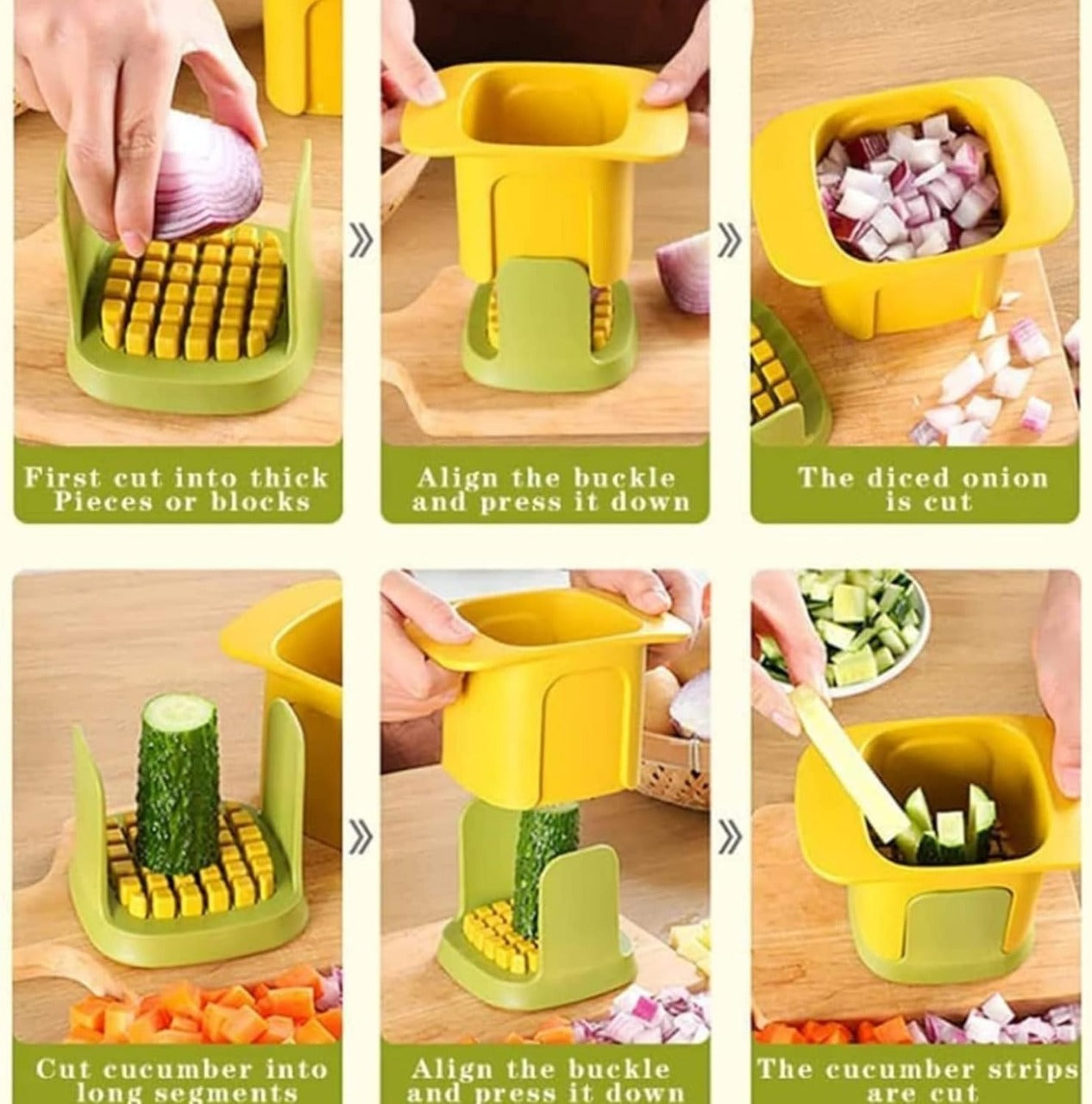 Multi-Function Handheld Chopper �Dicing, Slitting &amp; Slicing Tool for Quick Food Prep