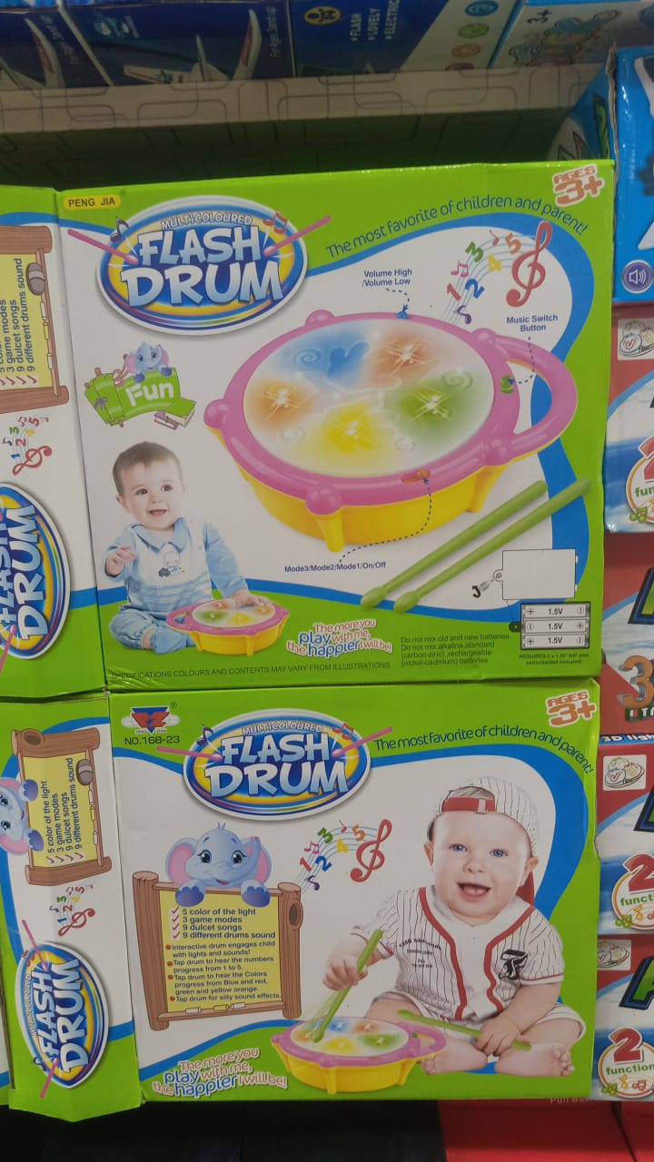 3D Flash Drum for Kids �Musical Toy with Lights, Sounds &amp; 3 Game Modes