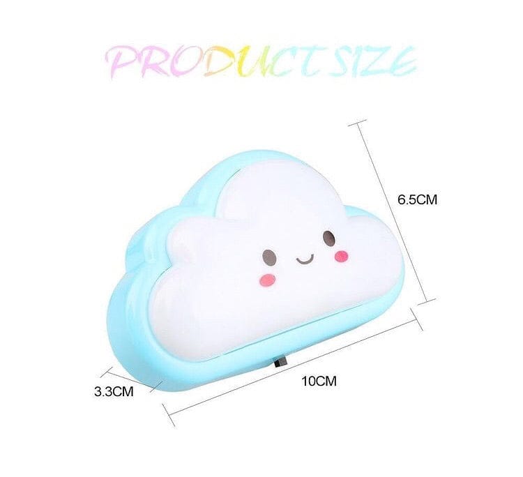Smiley Cloud Plug-In LED Night Light �Soft Warm Glow Baby Lamp, Kids Night Light for Bedroom &amp; Nursery (Random Color)