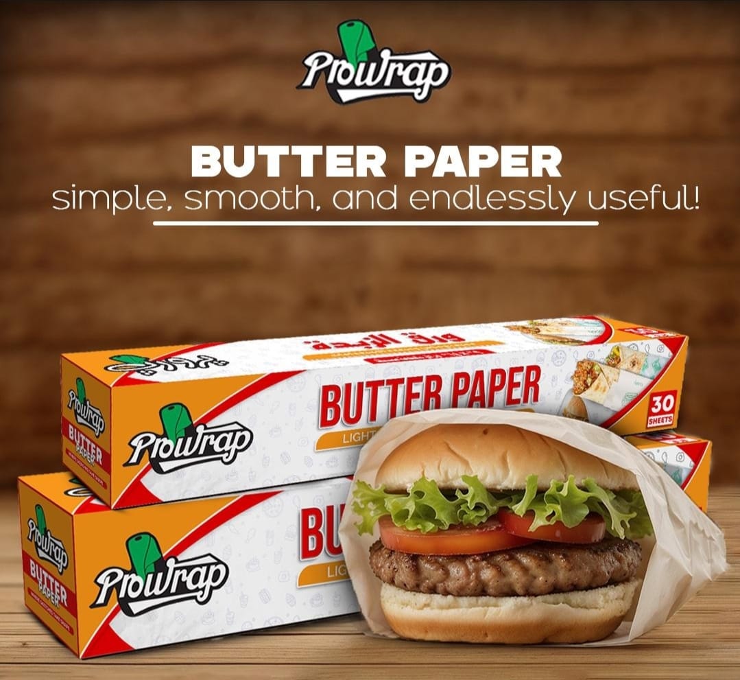 Prowrap Butter Paper �9" x 14" Precut Sheets (30 Pcs) | High-Quality Waterproof &amp; Grease-Resistant Food Wrap | Thicker Than Market Standard