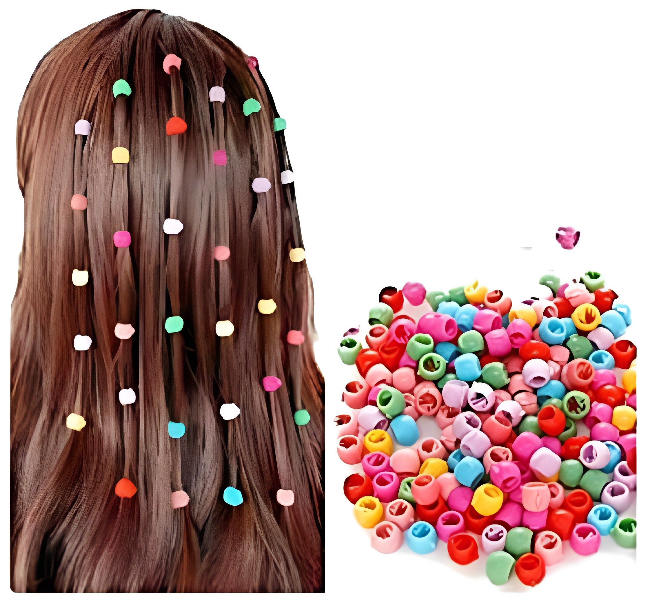 30 PCS Baby Girls Hairpins �Cute Candy Color Mini Hair Clips &amp; Hair Braids Beads Set (Random Color)