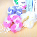 2PCs Wash Brush Bath Back Hanging Mesh Shower Sponge �Soft Exfoliating Braid Loofah (Random Color)