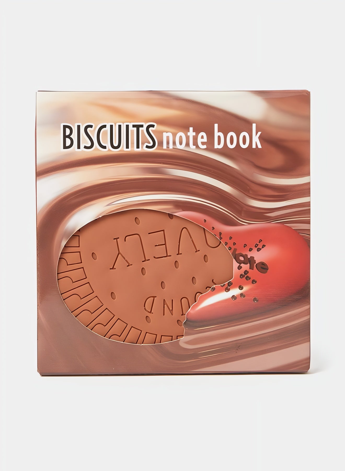 Biscuit Shaped Notebook �80 Pages Round Steno Pad for Students, Artists &amp; Kids �Fun Chocolate Biscuit Design, Portable Memo Notepad for Notes, Sketching, Doodling &amp; Creative Writing