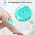Bubble Bath Brush �Double-Sided Silicone Body Brush with Quick Foaming Sponge, Gentle Exfoliation &amp; Massage for All Skin Types