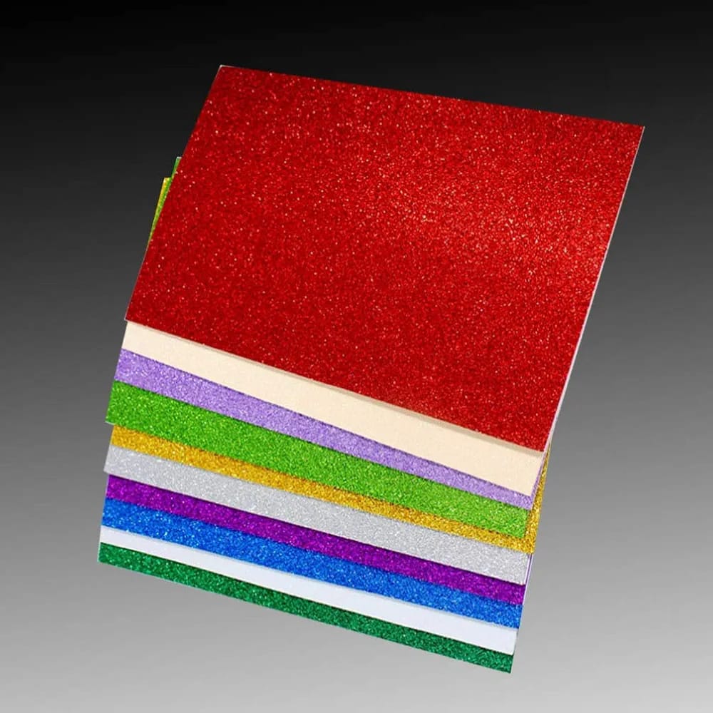10PCS Glitter Foam Sheets �Premium A4 EVA Craft Adhesive Glitter Paper for DIY, Scrapbooking &amp; School Projects
