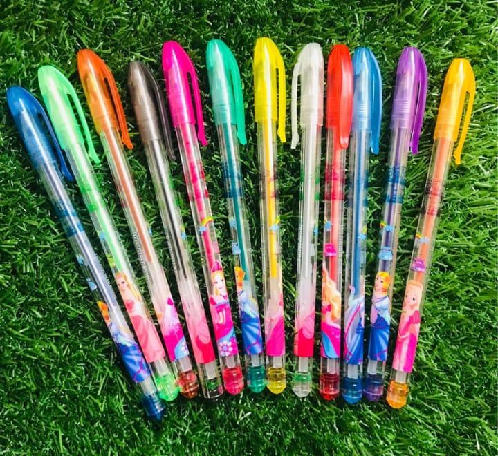 Fruit Scent Gel Glitter Pen �1.0mm Smooth Writing with a Sparkle | Pack of 12