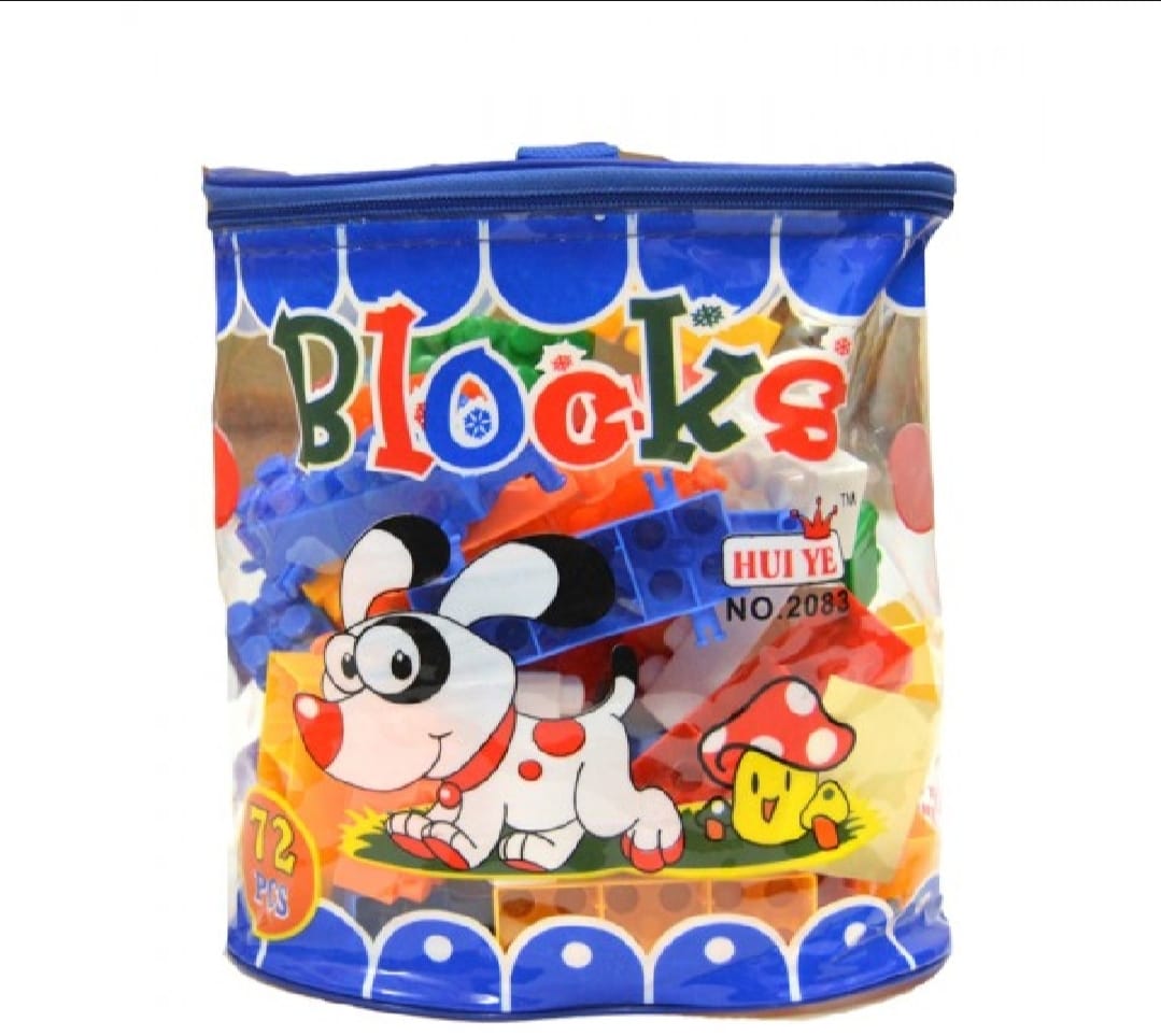 Building Blocks Toy Pack for Kids �72 Pieces Multicolor Educational Blocks, 1 x 1 Size, Durable PVC Material - Game For Kids