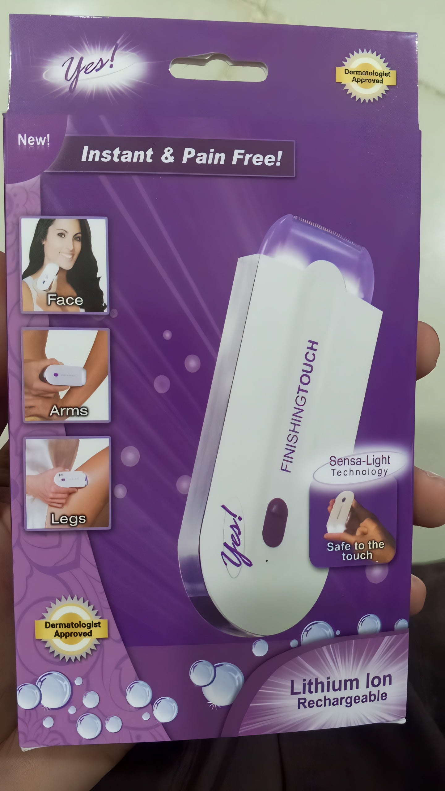 Women? Electric Hair Remover with Advanced Sensa-Light Technology &amp; Built-in LED Light | Safe &amp; Painless Shaver for Face, Arms, Armpits, Legs &amp; Full Body | Portable Lipstick-Design Razor, Washable Head, Gentle on Skin, Battery Operated