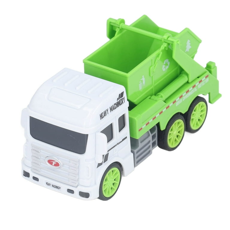 Toy Garbage Truck �Green Recycling Sanitation Vehicle with Real Sliding Action | Inertial Plastic Dumper Truck for Kids to Learn Waste Classification and Environmental Awareness