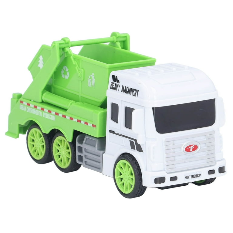 Toy Garbage Truck �Green Recycling Sanitation Vehicle with Real Sliding Action | Inertial Plastic Dumper Truck for Kids to Learn Waste Classification and Environmental Awareness