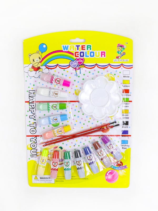 Water Color Painting Set with Brushes and Palette �Vibrant Watercolor Paints, High-Quality Brushes, and Mixing Palette for Artists, Students, and Hobbyists