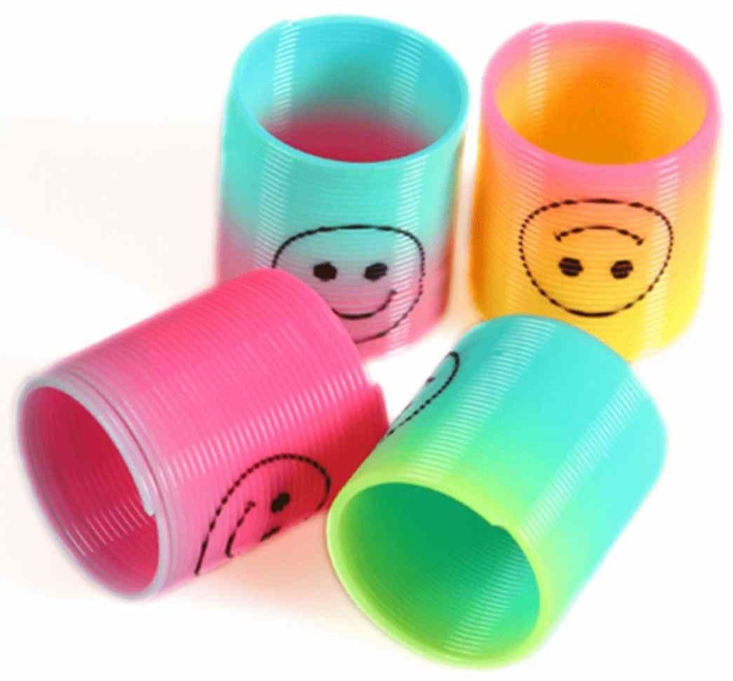 Pack of 12 Magic Slinky Spring Finger Fidget Toys �Stress Relief Sensory Toy for Kids &amp; Adults, Fun Party Favors and Learning Activity, Multicolor