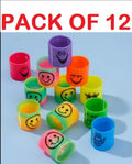 Pack of 12 Magic Slinky Spring Finger Fidget Toys �Stress Relief Sensory Toy for Kids &amp; Adults, Fun Party Favors and Learning Activity, Multicolor
