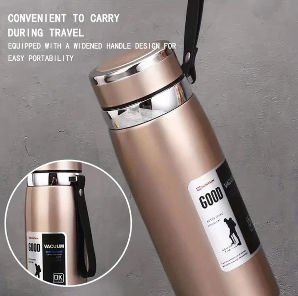 1000ml Large Capacity Stainless Steel Thermos Bottle �Hot &amp; Cold Vacuum Flask Water Bottle (Random color & sticker)