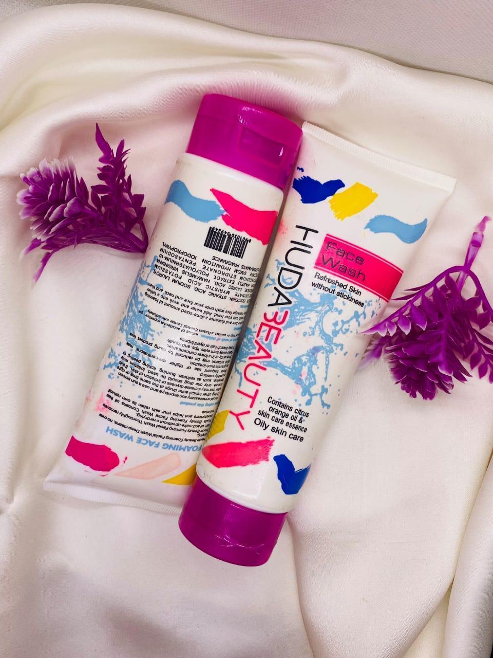 Huda Beauty Face Wash 100ml �Gentle Liquid Cleanser for Oily Skin, Deep Cleansing &amp; Refreshing Daily Skincare Formula