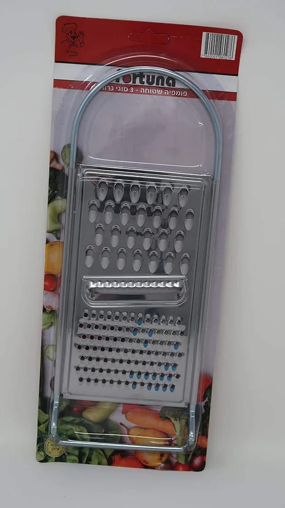 Stainless Steel Flat Grater with Sharp Teeth �Multi-Purpose Kitchen Peeler &amp; Slicer for Fruits, Vegetables, Cheese, Citrus Zesting, Food Prep, Durable &amp; Easy to Clean Tool