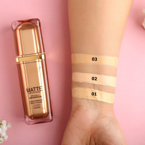 Emelie Matte Waterproof Skin Perfector with Primer �Long-Lasting, Oil-Control, SPF 15 - Shade 1  30 ML
