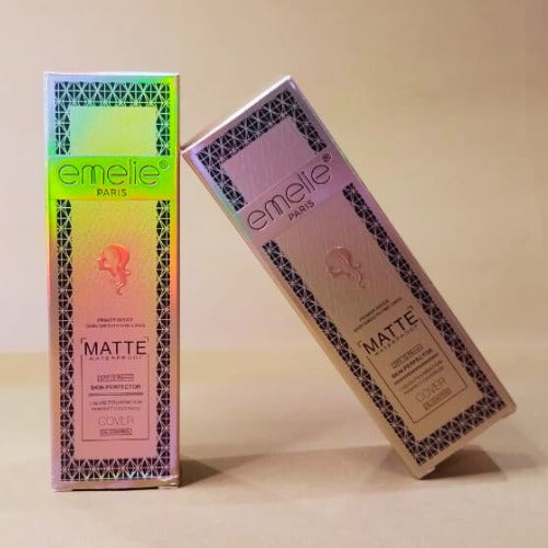 Emelie Matte Waterproof Skin Perfector with Primer �Long-Lasting, Oil-Control, SPF 15 - Shade 1  30 ML
