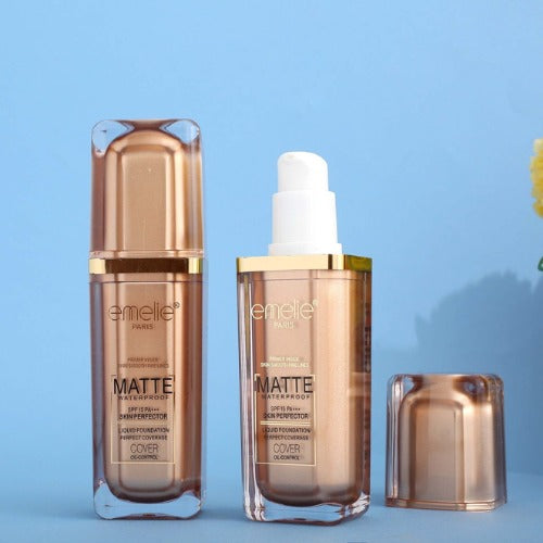 Emelie Matte Waterproof Skin Perfector with Primer �Long-Lasting, Oil-Control, SPF 15 - Shade 1  30 ML