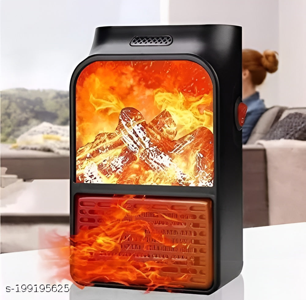 Flame Heater 1000W �Portable Electric Plug-in Room Heater with Flame Effect &amp; Remote Control