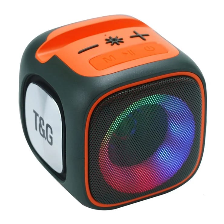 T&amp;G Portable Bluetooth Speaker with LED Lights, Phone Holder &amp; Powerful Bass �Wireless, USB, TF Card &amp; AUX Support �Model X-911