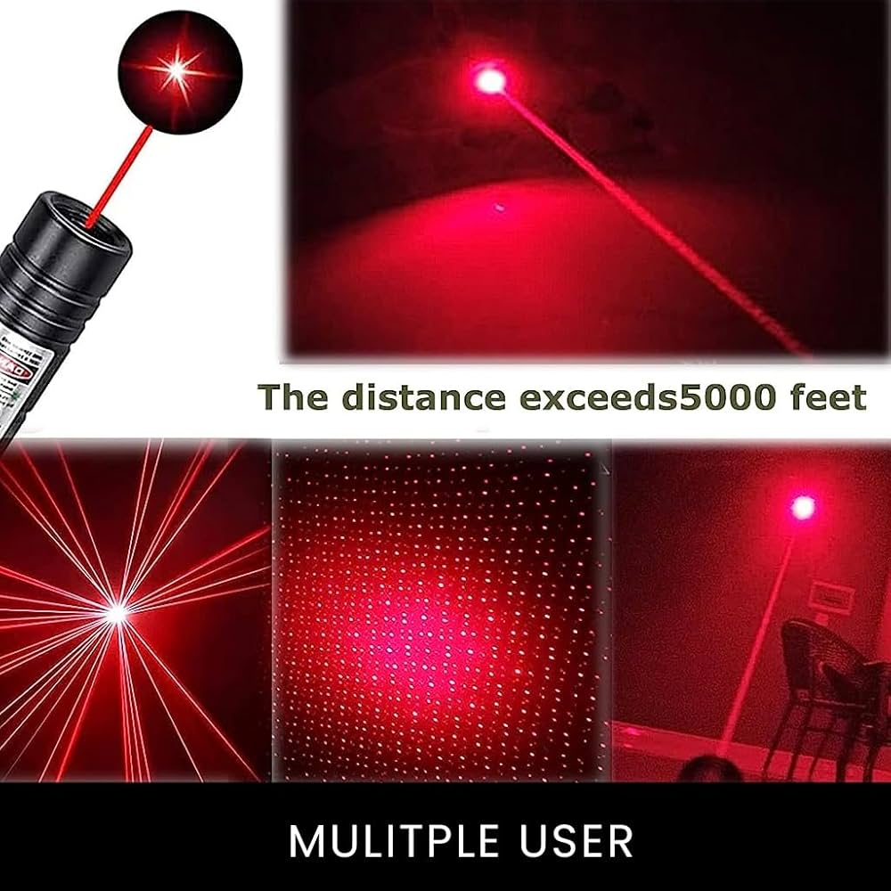 Laser 303 High Power Red Laser Pointer �Long Range Beam with Key Lock, Rechargeable 18650 Battery &amp; Charger, Durable Aluminum Alloy Body