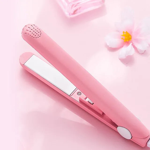 Mini Hair Straightener �Lightweight &amp; Portable Travel Styling Tool | Medium Heat | High/Low Speed Settings | Corded Electric | Multicolor | ABS Plastic