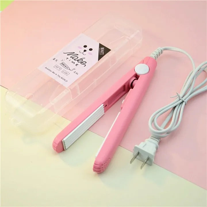 Mini Hair Straightener �Lightweight &amp; Portable Travel Styling Tool | Medium Heat | High/Low Speed Settings | Corded Electric | Multicolor | ABS Plastic