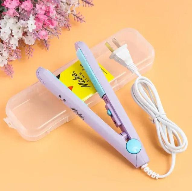 Mini Hair Straightener �Lightweight &amp; Portable Travel Styling Tool | Medium Heat | High/Low Speed Settings | Corded Electric | Multicolor | ABS Plastic