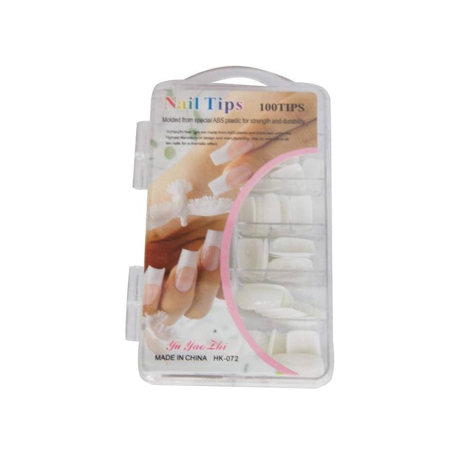 100 Pcs Fake Nails Set �White ABS Plastic Nail Tips, Durable &amp; Easy-to-Apply, Smooth Finish for DIY Nail Art &amp; Professional Salon Manicure