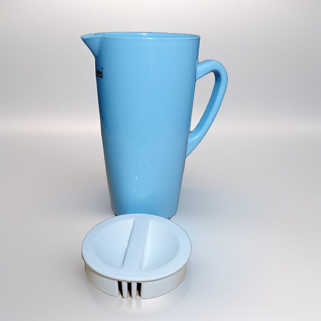 2 Liter Pure Plastic Water Jug �Food-Grade, Durable &amp; Easy-to-Clean with Handle &amp; Lid (Random color)