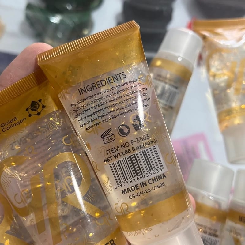 GR 24K Gold &amp; Collagen Primer �Luxury Makeup Base with Radiance Glow, Skin Hydration, Oil Control, Anti-Aging &amp; Firming Formula for Smooth, Flawless &amp; Long-Lasting Makeup