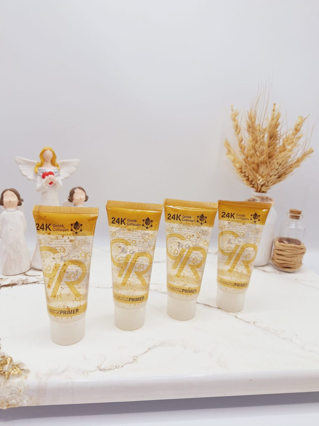 GR 24K Gold &amp; Collagen Primer �Radiance Boosting Liquid Makeup Base, Smooth Finish, Long-Lasting Hydration, 40ml
